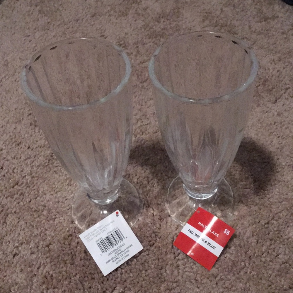 Malt glass pair